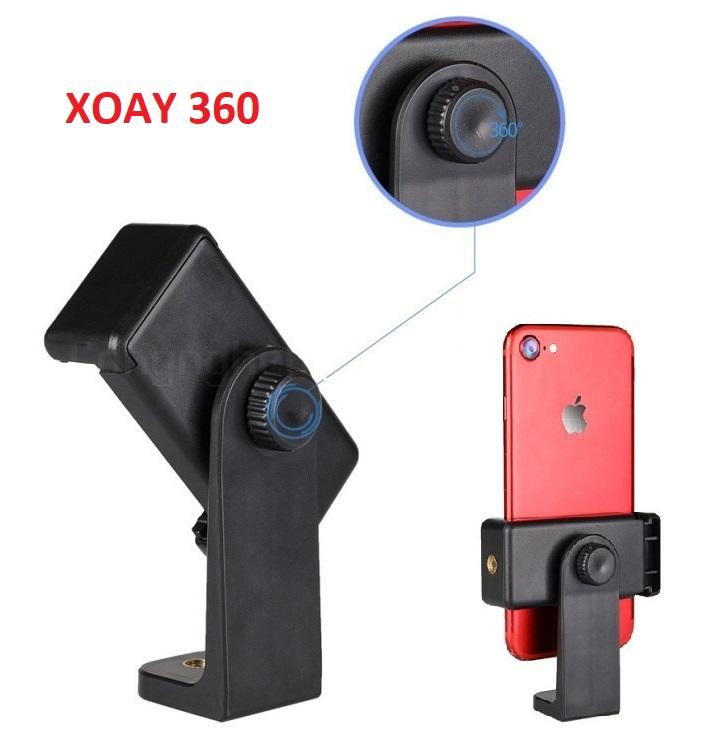 ⚡⚡ [HOT SALE] Kẹp Điện Thoại Xoay 360 Gắn Chân Máy Ảnh TRIPOD FN017 (ĐEN) FUNO