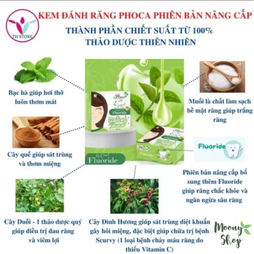 Kem đánh răng phoca thái lan chính hãng 25g