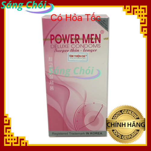 Bao Cao Su POWER MEN Super Thin Longer Hộp 12 Chiếc - POWER MEN Super Thin Longer Condoms 12s - POWERMEN BCS PWM