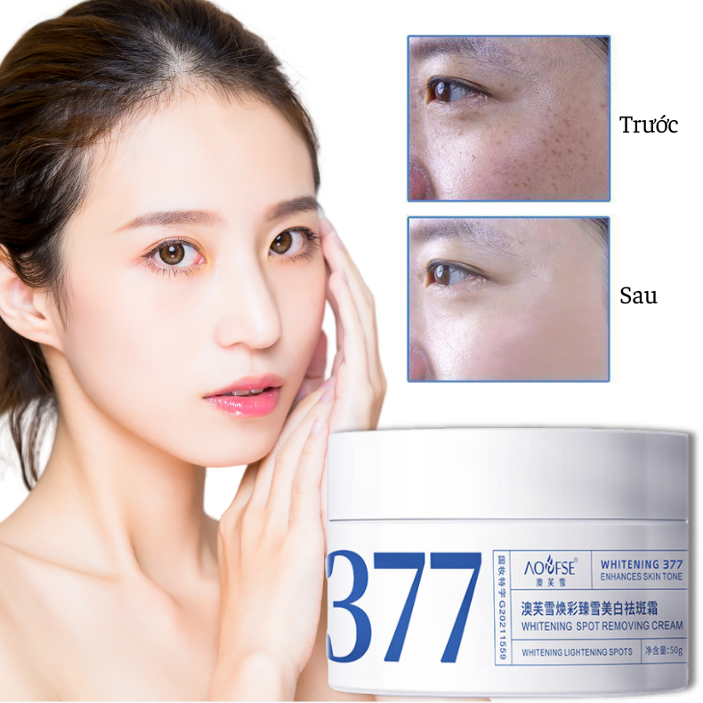Kem Làm Trắng Da 377 Làm Trắng, Trị Tàn Nhang, Dưỡng Ẩm, Xoá Bỏ Nếp Nhăn, Mờ Vết Thâm, Chống Lão Hoá