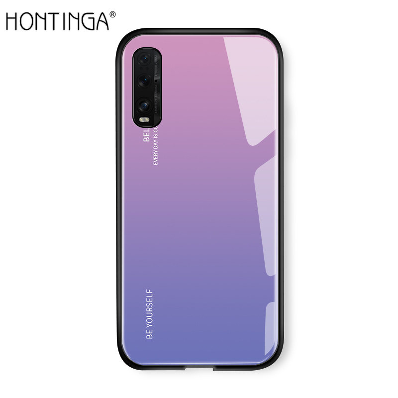 Honinga ốp oppo find x2 vỏ cầu vồng aurora sang trọng, ốp dòng gradient, ốp điện thoại cầm tay kính cường lực chống sốc ốp lưng