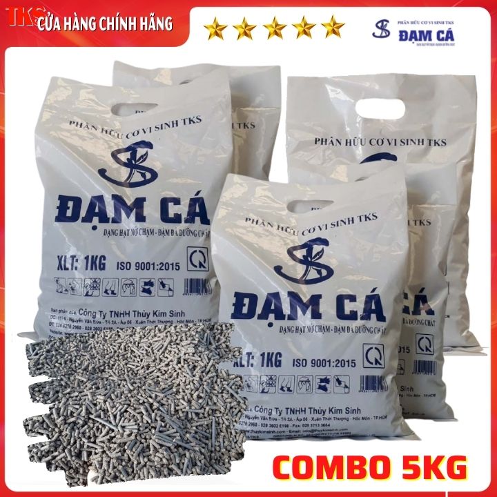 Phân hữu cơ vi sinh đạm cá tks - viên nén, tan chậm, giàu dinh dưỡng, kích rễ, ngừa nấm thối rễ vàng lá