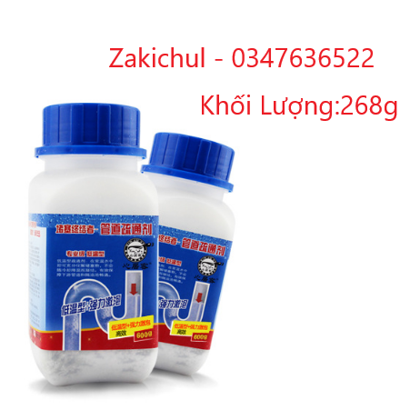 Bột thông cống cực mạnh - phân hủy đồ ăn rác thải, tóc - bột thông cống, bột thông tắc bồn cầu