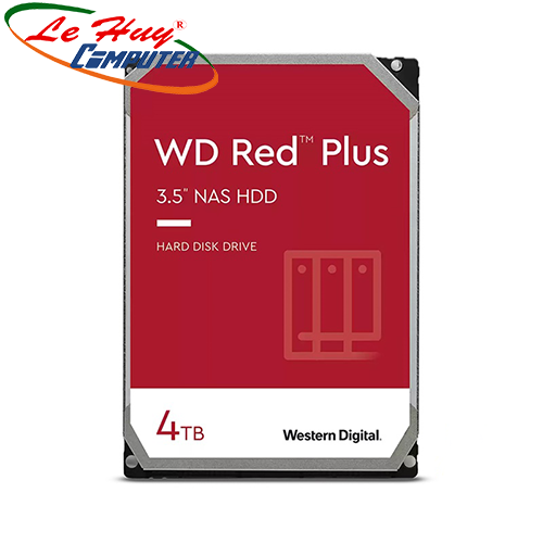 Ổ CỨNG HDD Western Digital Red Plus 4TB 3.5 inch SATA III 256MB Cache 5400RPM WD40EFPX