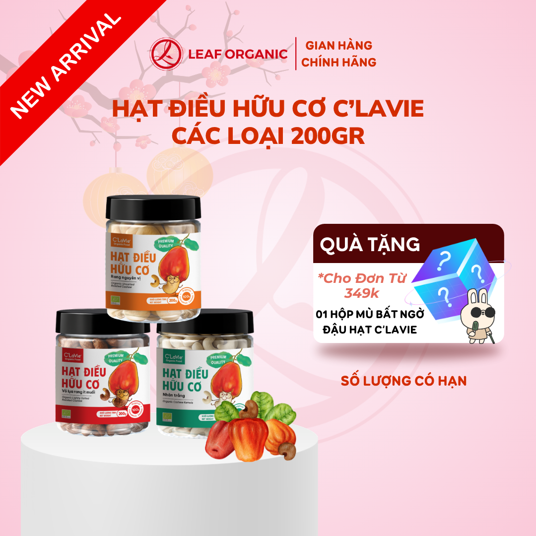 [New] C'Lavie Organic Cashew Nuts 200g