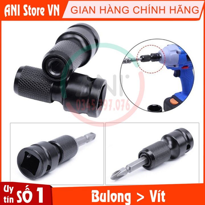 Đầu chuyển bulong sang vít / Chuyển từ máy bulong sang đầu bắn vít - Loại Đầu Dài