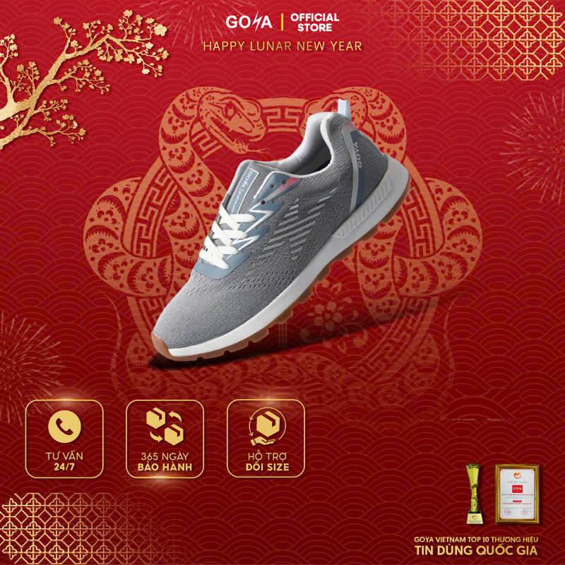 [HOT] Giày Leo Núi, Treking Dã Ngoại Goya Trail Xám V2 Đế Mới