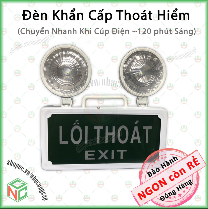 Đèn lối thoát 2 mặt,đèn thoát hiểm,đèn mắt ếch,đèn khẩn cấp,đèn lối thoát exit thiết kế 2 in 1. hình ảnh đúng với sản phẩm hàng có sẵn