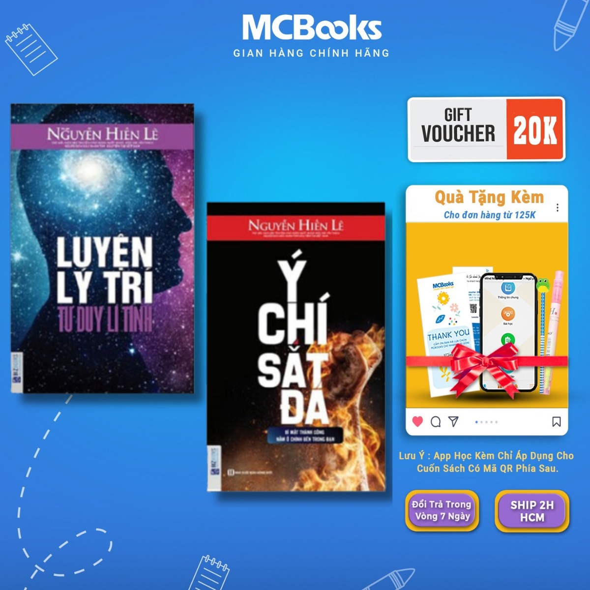 Sách - combo ý chí sắt đá đập tan khó khăn - luyện lí trí tư duy lí tính - mcbooks