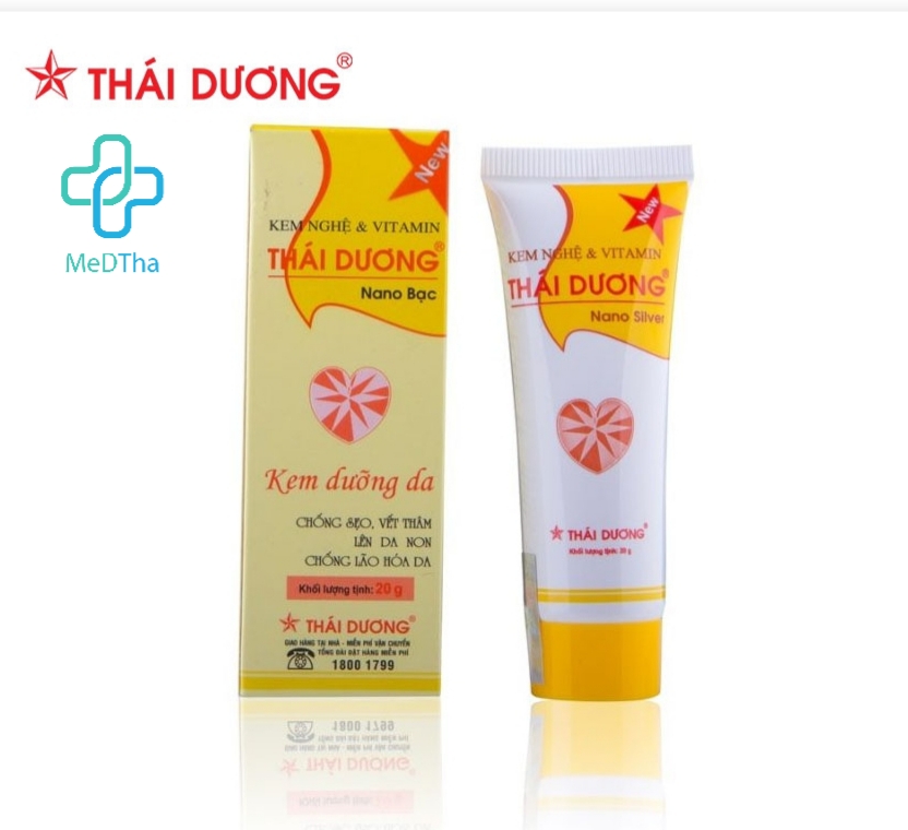Kem Nghệ Thái Dương có Nano Bạc - Hỗ trợ ngừa sẹo, vết thâm, giúp lên da non, chống lão hóa da [Chính Hãng]