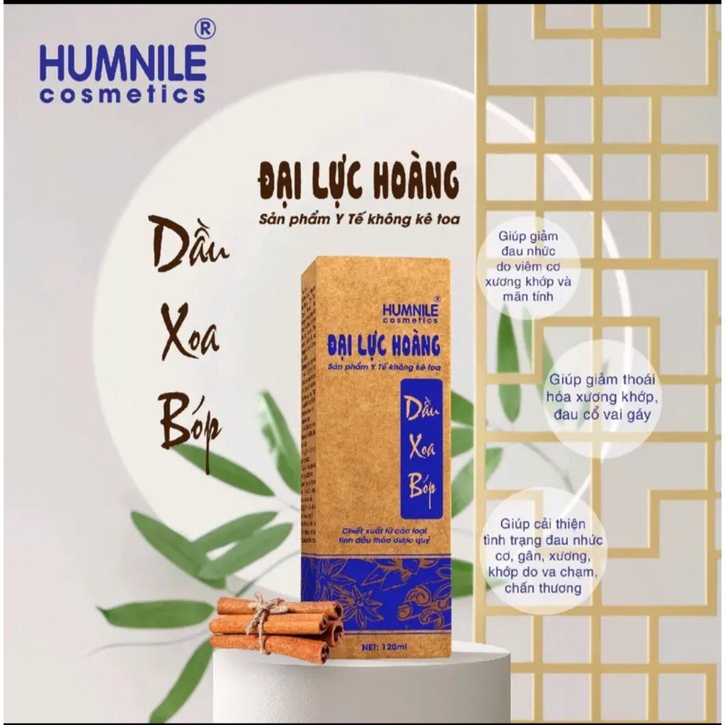 Dầu xoa bóp Đại Lực Hoàng 120ml- giải pháp hỗ trợ cơ xương khớp tinh Dầu xoa bóp Đại Lực Hoàng 120ml