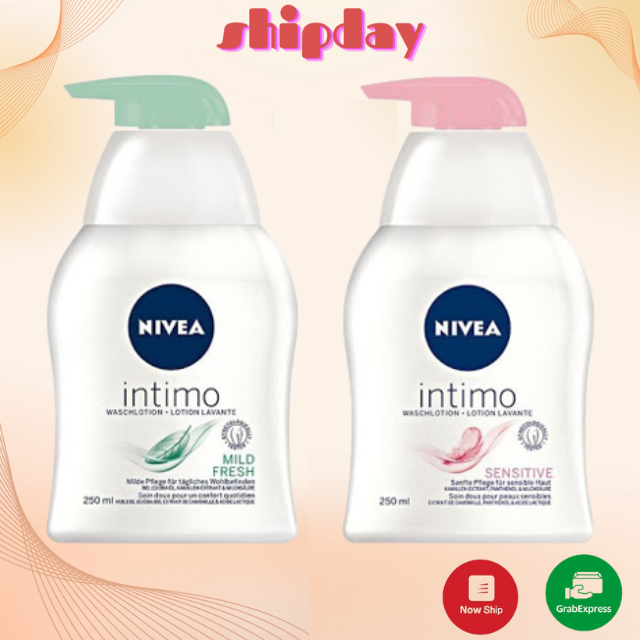 Dung dịch vệ sinh phụ nữ Nivea Intimo cho da thường và da đặc biệt nhạy cảm, 250ml _ dùng cho cả nam và nữ