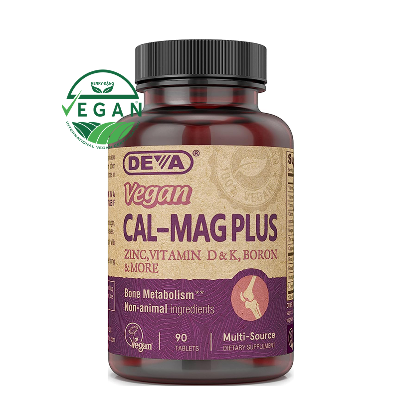 Deva Vegan Cal-Mag Plus - Bổ Sung Canxi & Magiê Thuần Chay