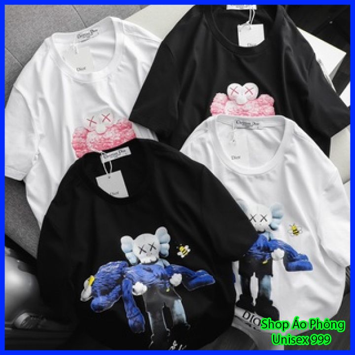 Áo thun nam nữ uni kaws from rộng unisex giá rẻ . áo thun cổ tròn tay ngắn đủ size mẫu 001
