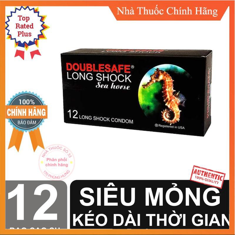 [GIÁ SỈ] Bao cao su Cá ngựa Long shock bộ 12 bcs
