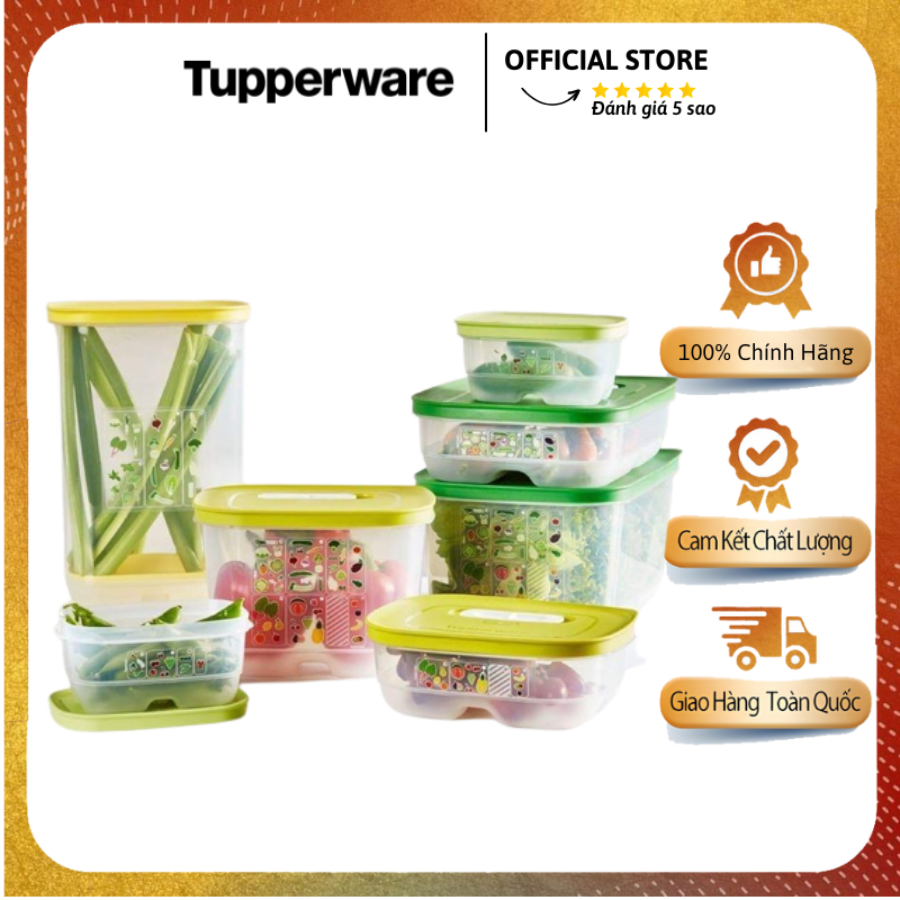 Hộp Vent Tupperware Ventsmart Các Loại 800ml, 1.8L, 4.4L, 6.1L Bảo quản rau củ tươi đến 2 tuần - Tupperware Mall Chợ Lớn