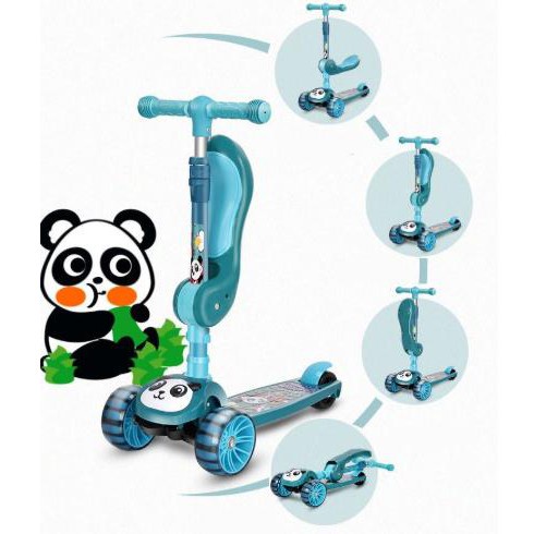 Scooter 3 bánh cho bé có đèn và nhạc 3 in 1 chịu lực 90kg - tổng kho gia dụng gia đình