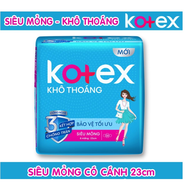 Băng vệ sinh Kotex siêu mỏng cánh 8 miếng