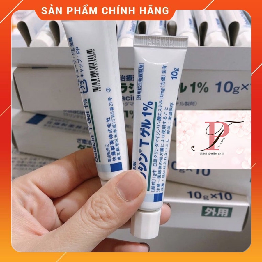 Gel giảm mụn Dalacin T 1% & Kem ngăn ngừa sẹo Gentacin 10g Nhật Bản