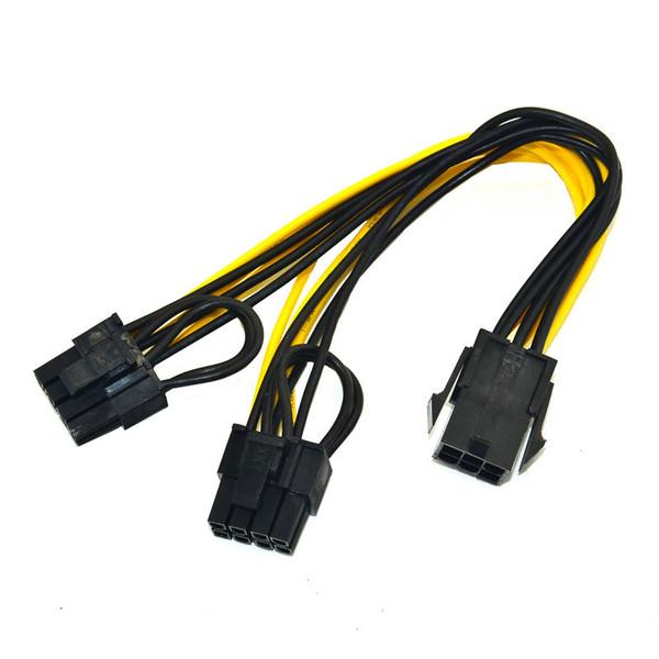 Cáp chia nguồn VGA 6pin ra 2x8Pin cấp nguồn cho card VGA