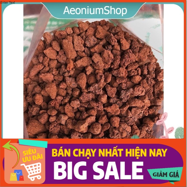 500gr đá nham thạch đỏ trồng sen đá, xương rồng