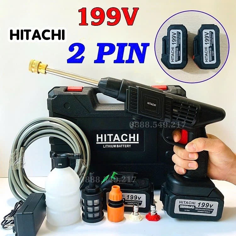 Hitachi 199v type car wash machine-heavy duty garden spray-copper core standard. Convenient gardening head booster sprayer