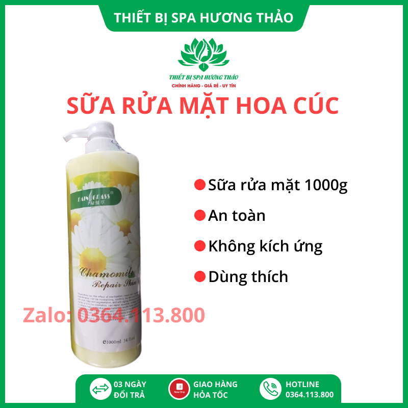 Sữa rửa mặt hoa cúc chuyên dùng trong spa, thẩm mỹ viện