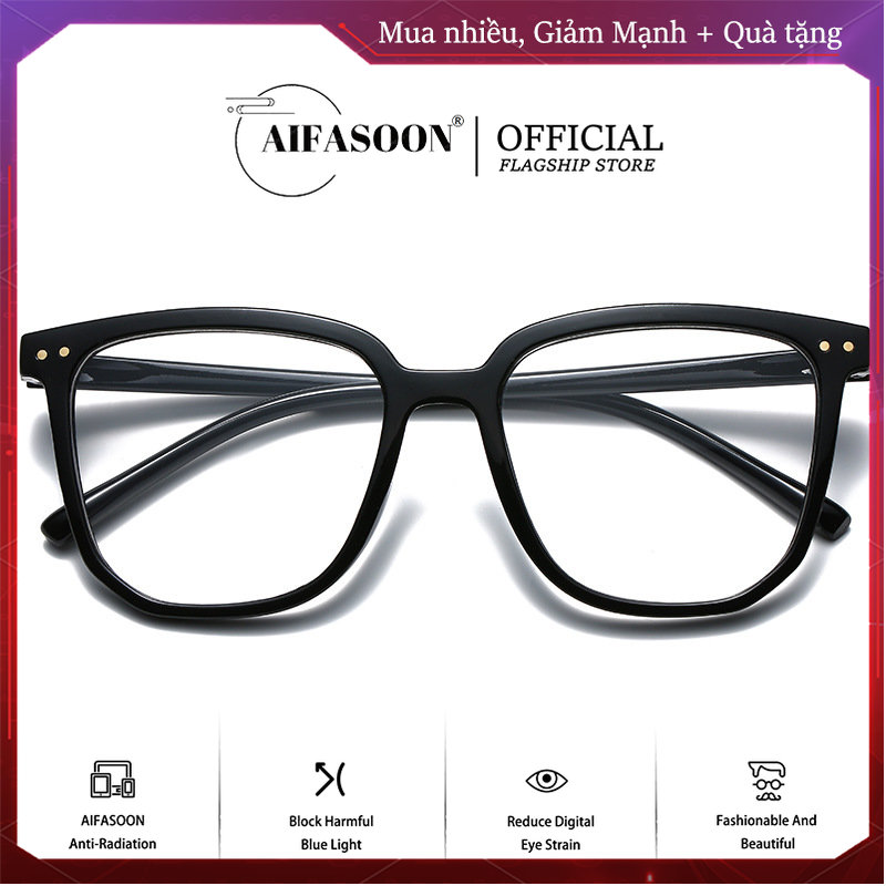 AIFASOON Khung Kính Vuông Kính Chống Bức Xạ Cho Nam Giới Kính Chống ánh