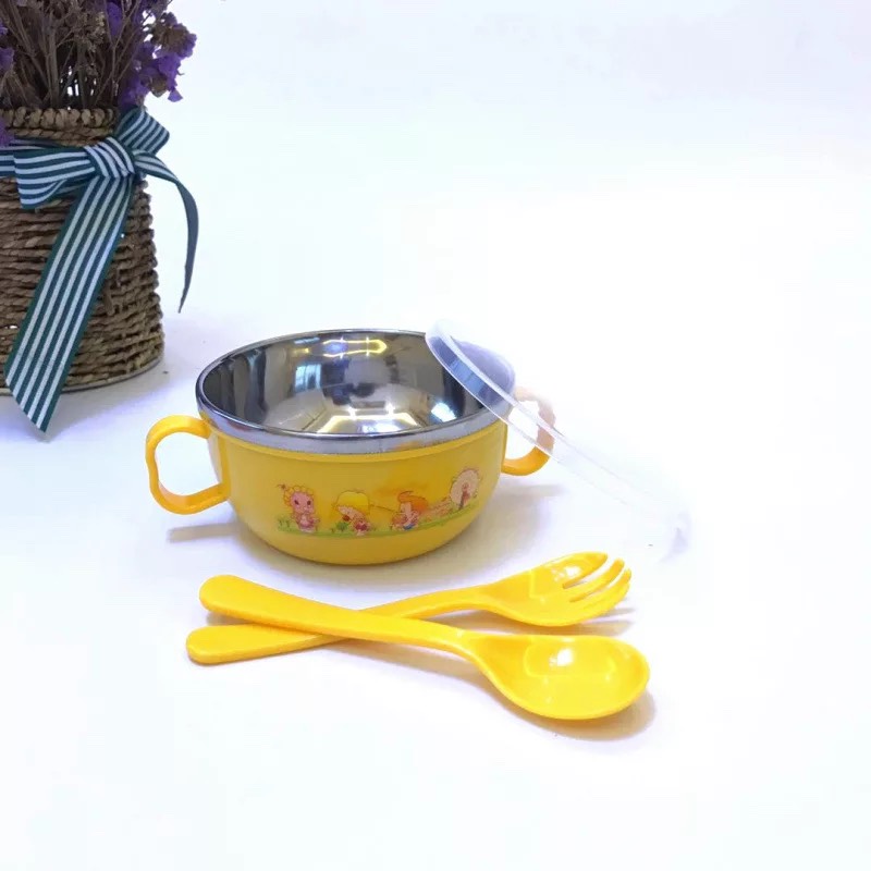 Bát giữ nhiệt kèm thìa cho bé ăn dặm