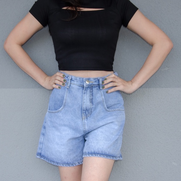 Quần short jean nữ lưng cao, ống rộng dành cho chị em sau sinh, khó tìm size (JN)