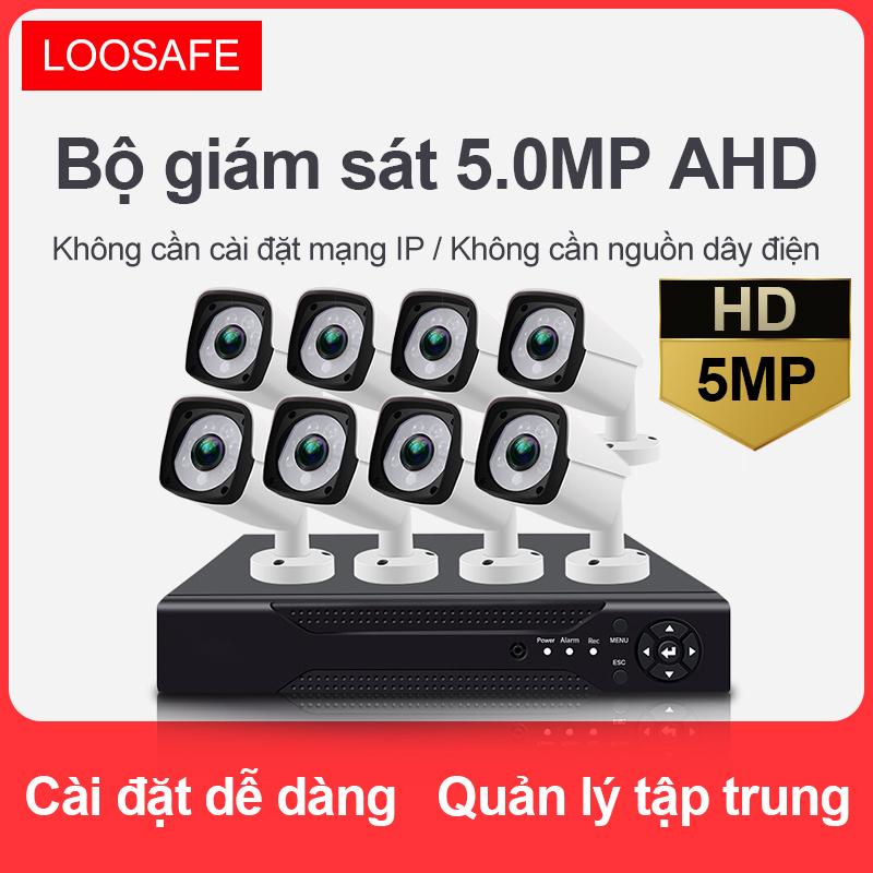 Bộ 8 camera giám sát 5.0 mp ahd full hd chuẩn nén h.265x