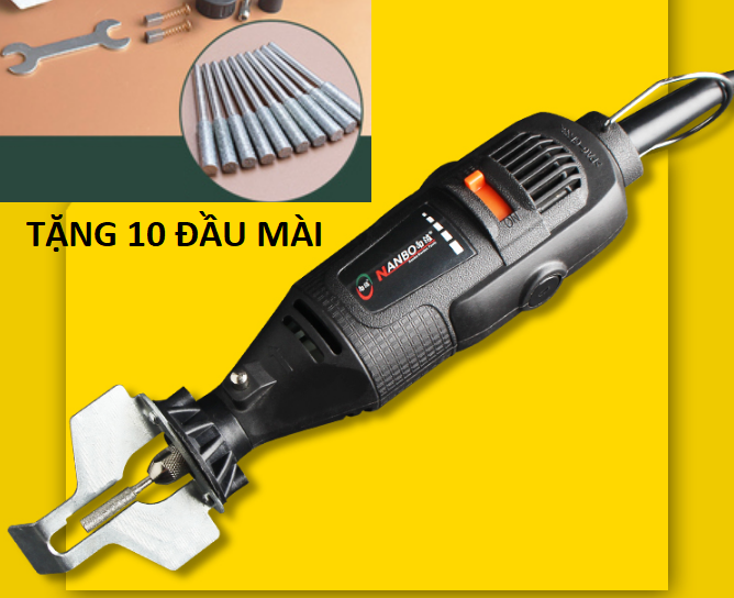 Máy mài dũa dây xích dùng điện tặng kèm 10 đầu mài