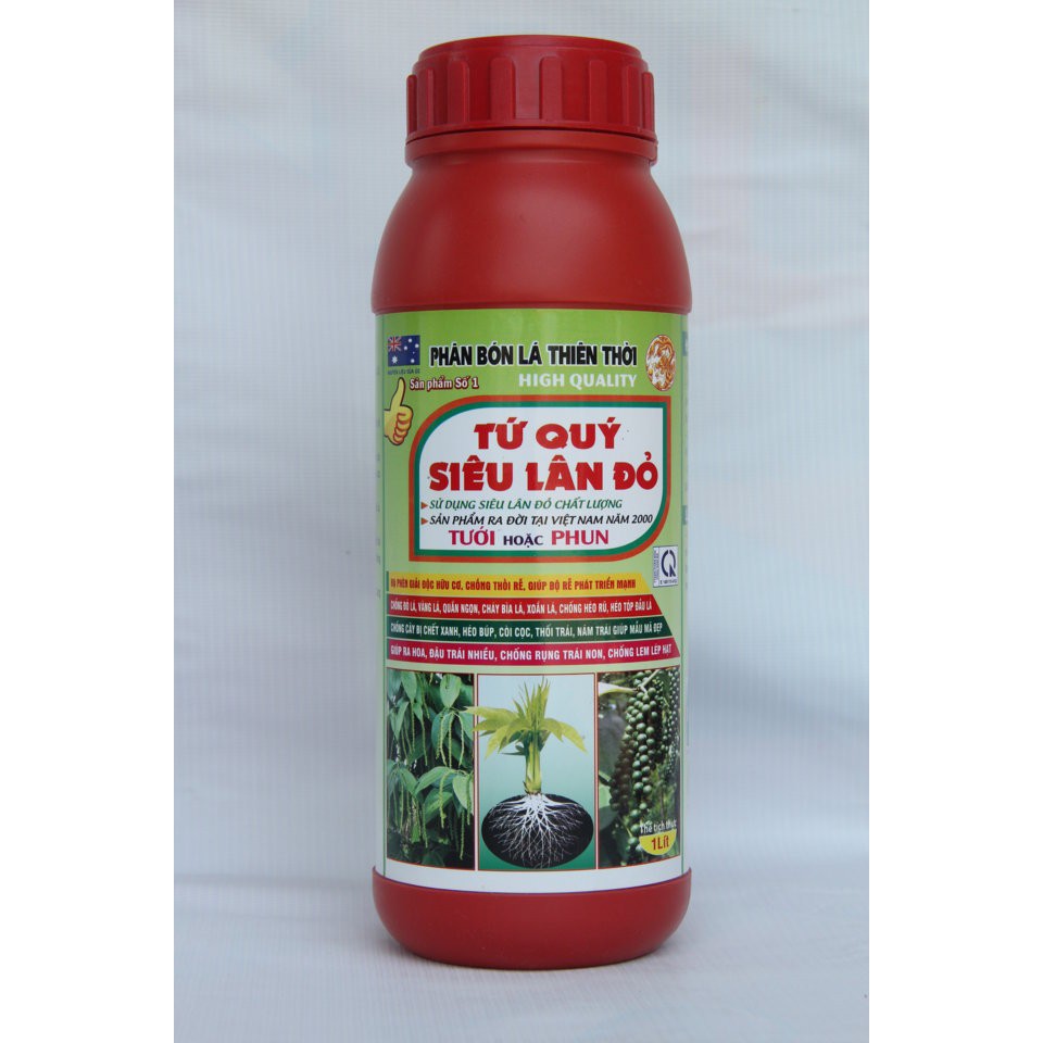 Phân bón lá tứ quý siêu lân đỏ 1l