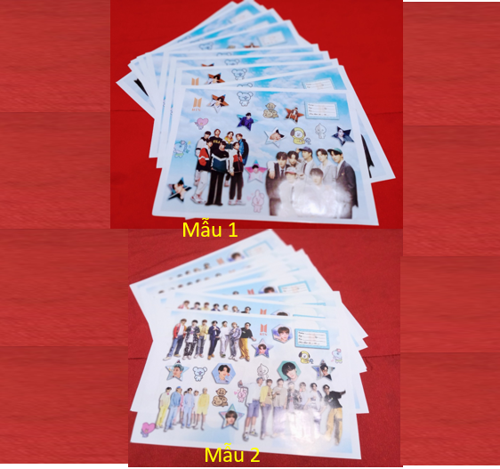 Bìa bao vở BTS 1 xấp 10 tờ
