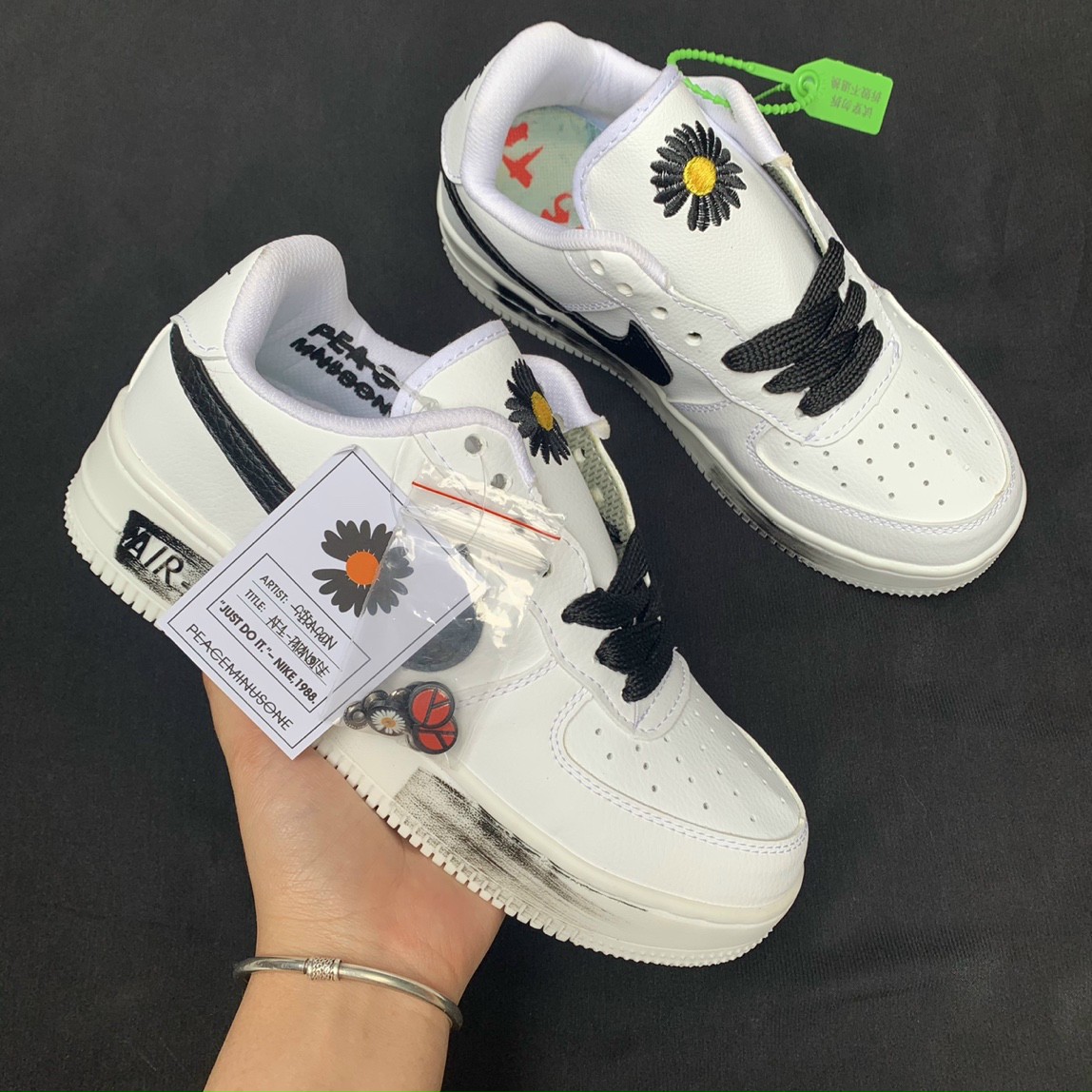 Giày sneaker ulzzang style Paranoise GDragon hoa cúc trắng - Nam Nữ