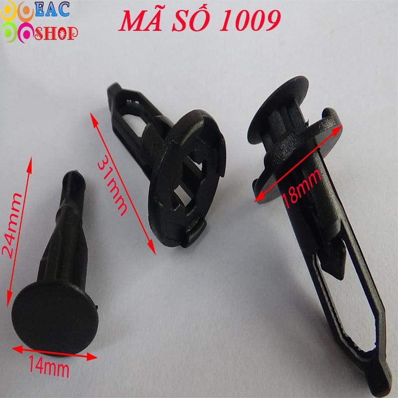 Chốt nhựa ô tô, lở nhựa ô tô ,mã 1009 vít nhựa ô tô, ốc nhựa , ốc nhựa nội, ngoại thất mã số :1009 bộ 20 cái màu ĐEN - Thu Nhung shop