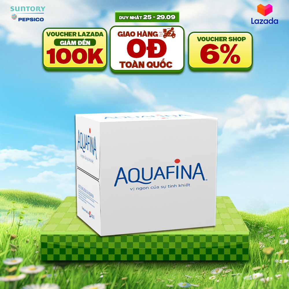 [SALE 25.9-VC 12%] Thùng 4 Chai Nước tinh khiết Aquafina (5L/chai)