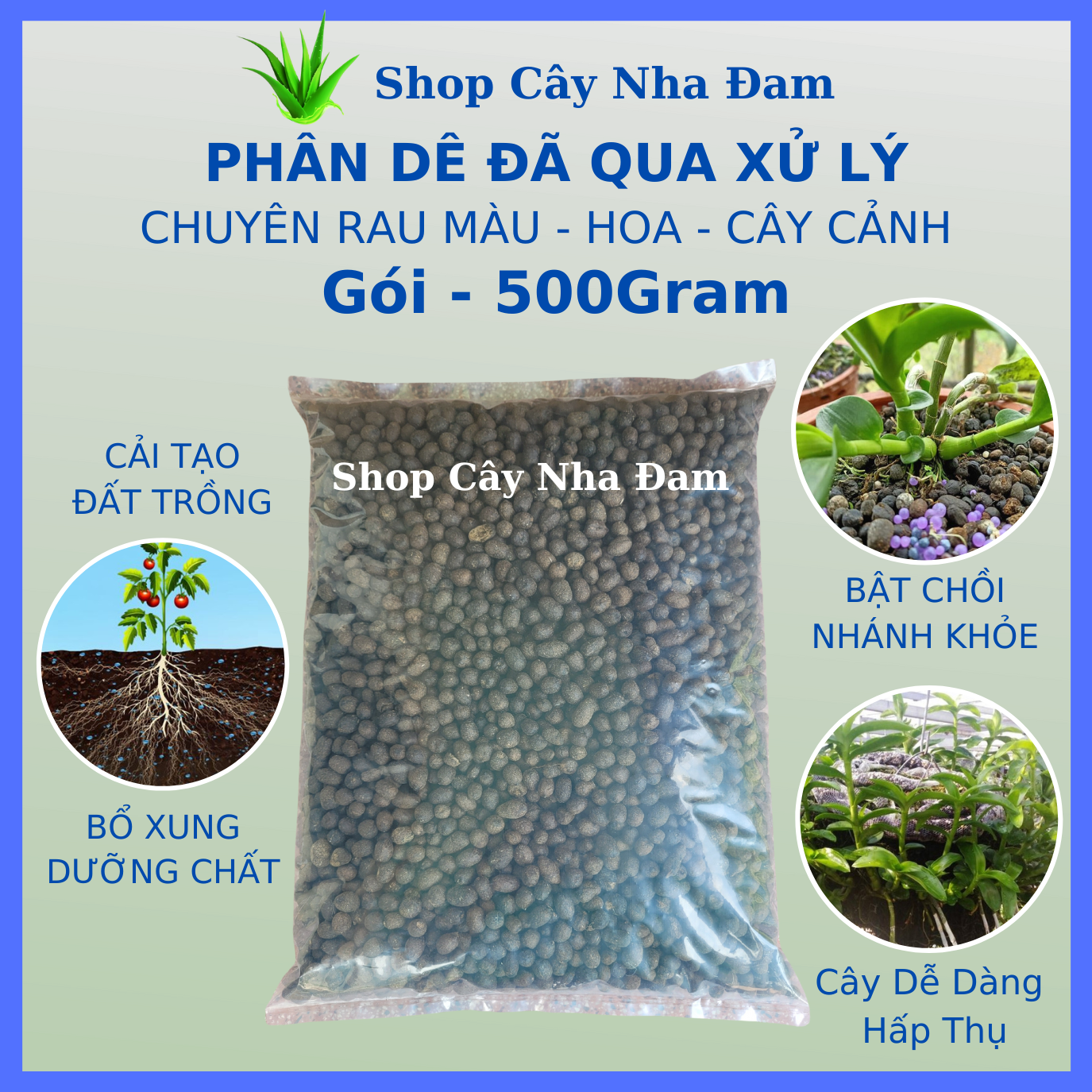 Phân dê đã qua xử lý, chuyên hoa lan, cây cảnh, rau sạch, cây kiểng