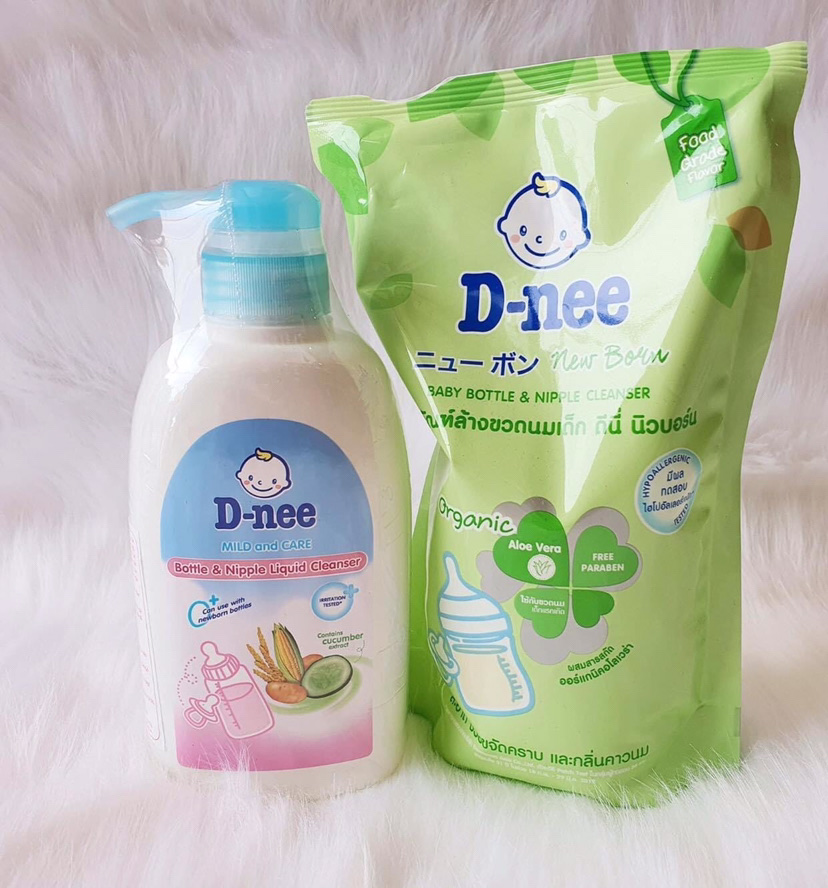 Nước rửa bình sữa dnee thái lan organic chai 500ml/túi 600ml