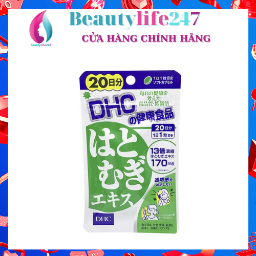 [HCM]Viên uống trắng sáng da DHC Adlay Extract Nhật Bản (gói 20 viên)