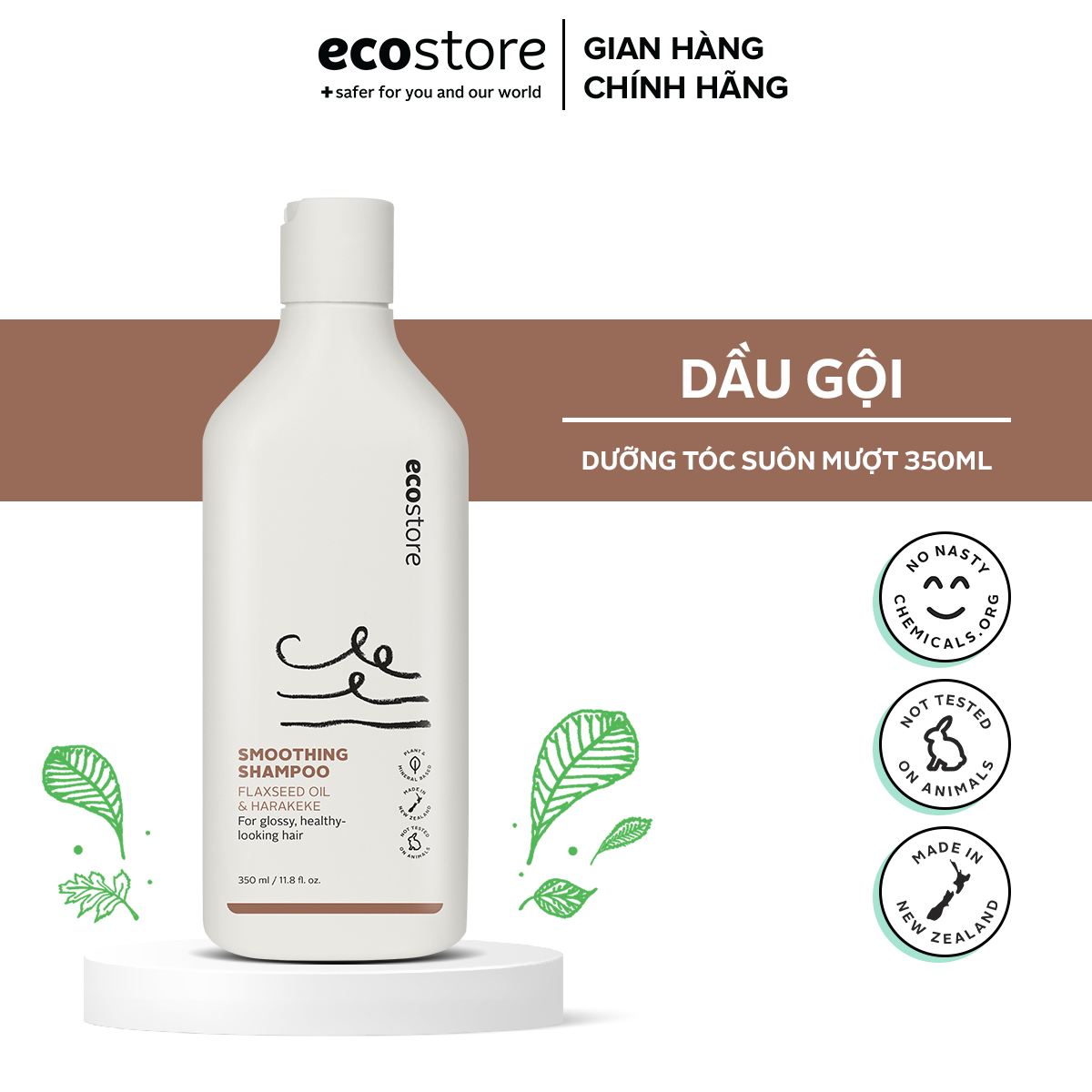 Ecostore plant-based shampoo conditioner 350ml smooth