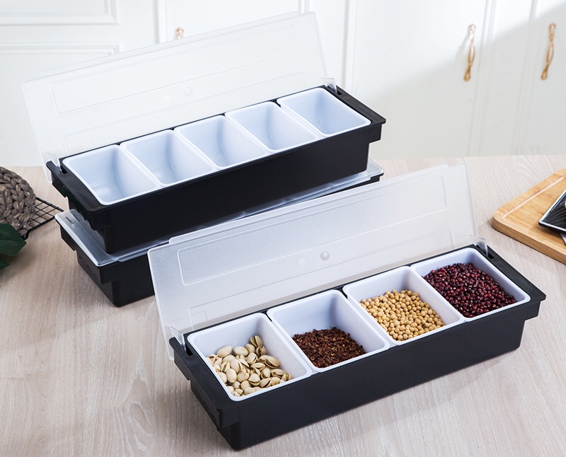 Khay Đựng Topping Nhựa Cao Cấp - 4 Ngăn