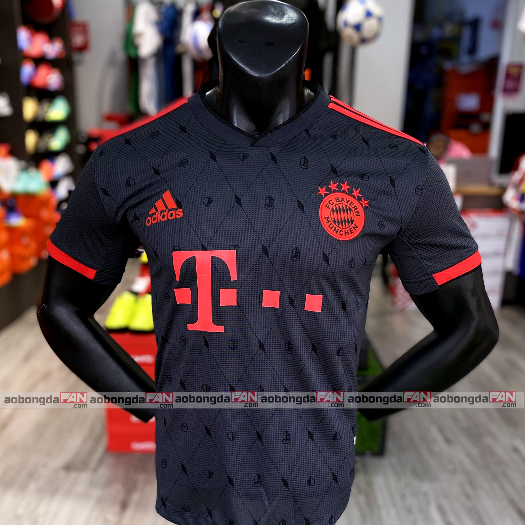 Quần áo bóng đá bayern munich đen 2022 , áo bóng đá thái bản player