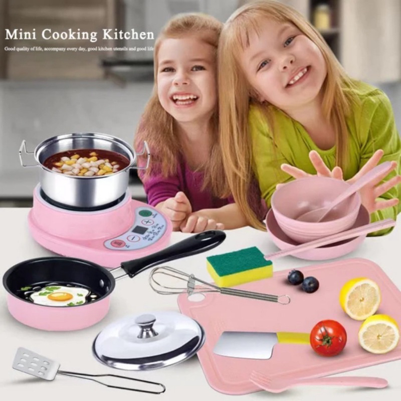  Bộ đồ chơi nấu ăn m nhà bếp gồm 22 chi tiết cao cấp set nấu ăn thật mini đầy đủ phụ kiện đi kèm vui nhộn cho bé 