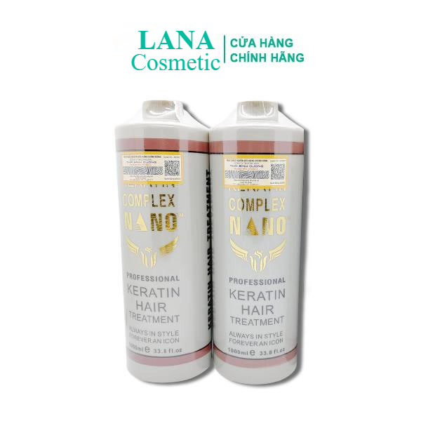 Kem ủ tóc keratin complex nano 1000ml - ủ tóc phục hồi keratin siêu mềm mượt lana