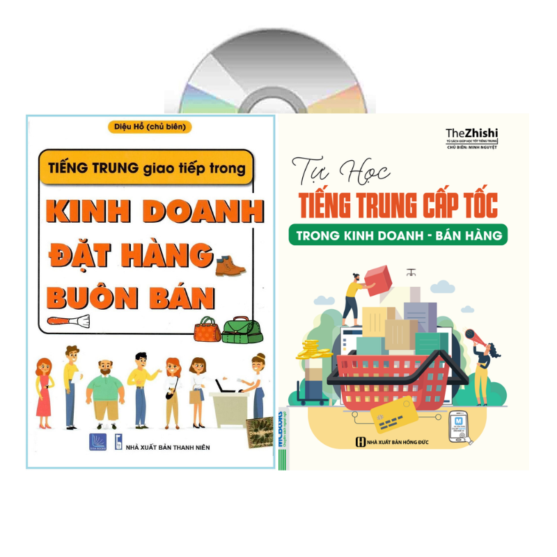 Sách-Tiếng Trung giao tiếp trong Kinh doanh Đặt hàng Buôn bán +Tự học tiếng Trung cấp tốc trong kinh doanh bán hàng+ Tạng DVD kho tài liệu dữ liệu 20G