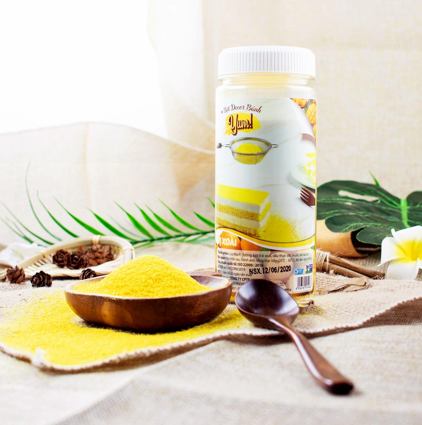 Bột rắc vị XOÀI -nguyên liệu trang trí bánh kem- Đồng Tiến Việt Nam