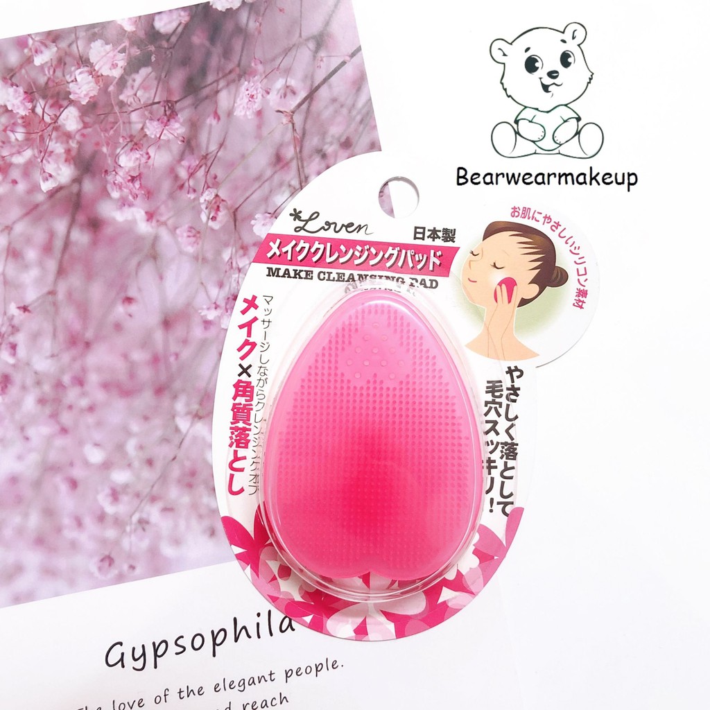 Pad rửa mặt silicon loven make cleansing