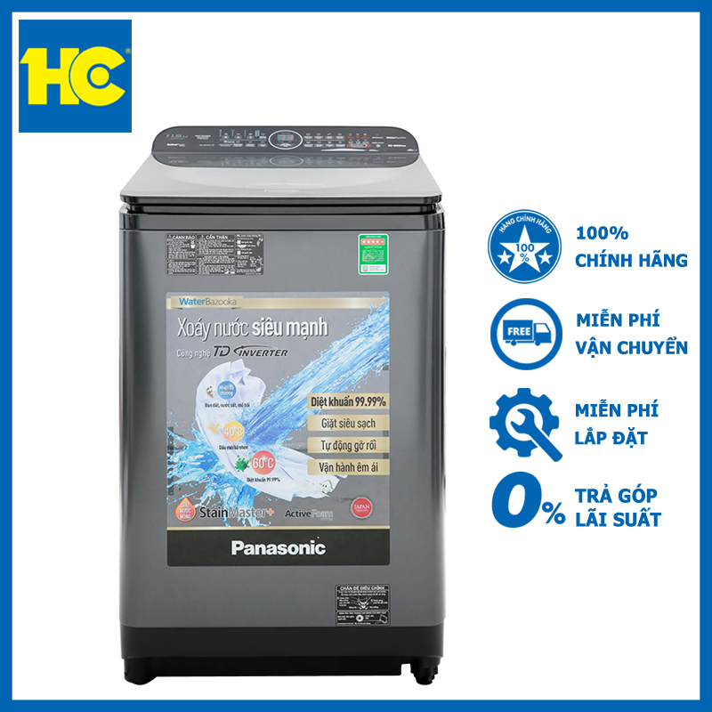 Máy giặt panasonic inverter 12.5 kg na-fd12xr1lv - miễn phí vận chuyển & lắp đặt - bảo hành chính hãng