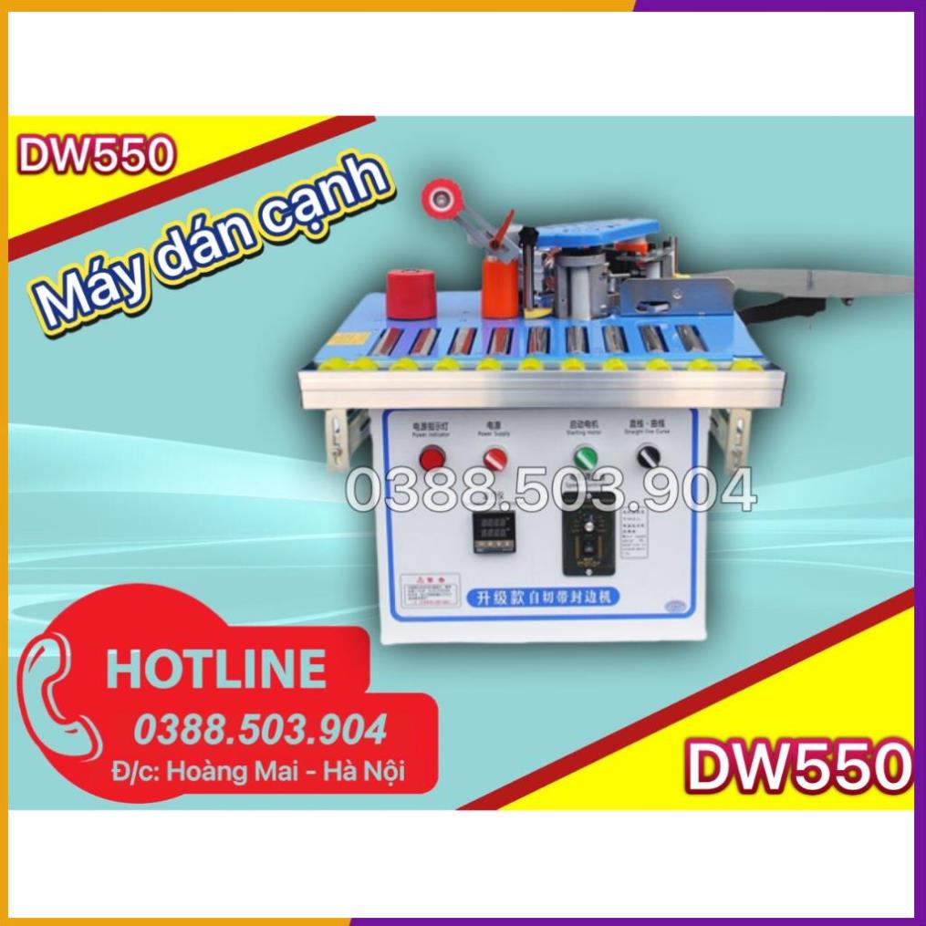 Máy dán cạnh gỗ dw550 đa chức năng dán thẳng, cong, tròn, vát 45 độ